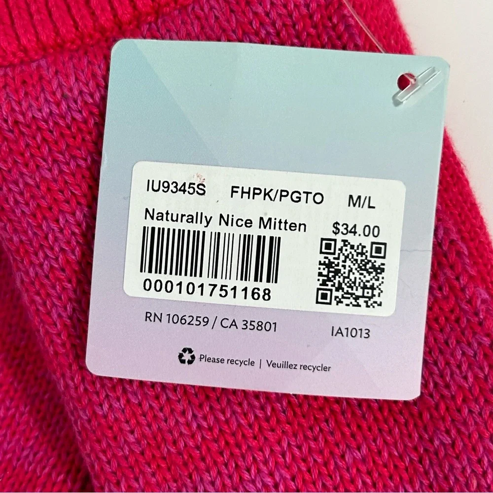 Ivivva Naturally Nice Pink Mittens Size M/L